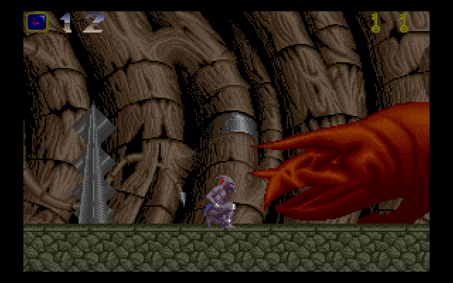 Amiga inside the tree boss 2 screen.