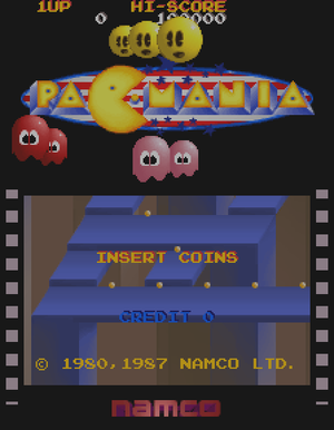 Pac-Mania title screen.