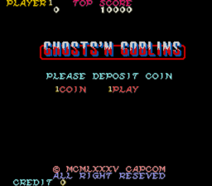 Ghosts'n Goblins title screen.
