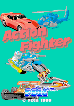 Action Fighter title screen.